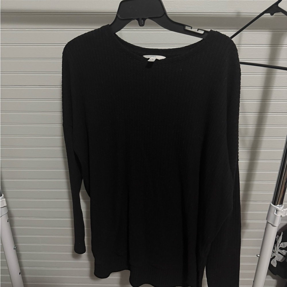 Time and Tru Black Long Sleeve Tee
